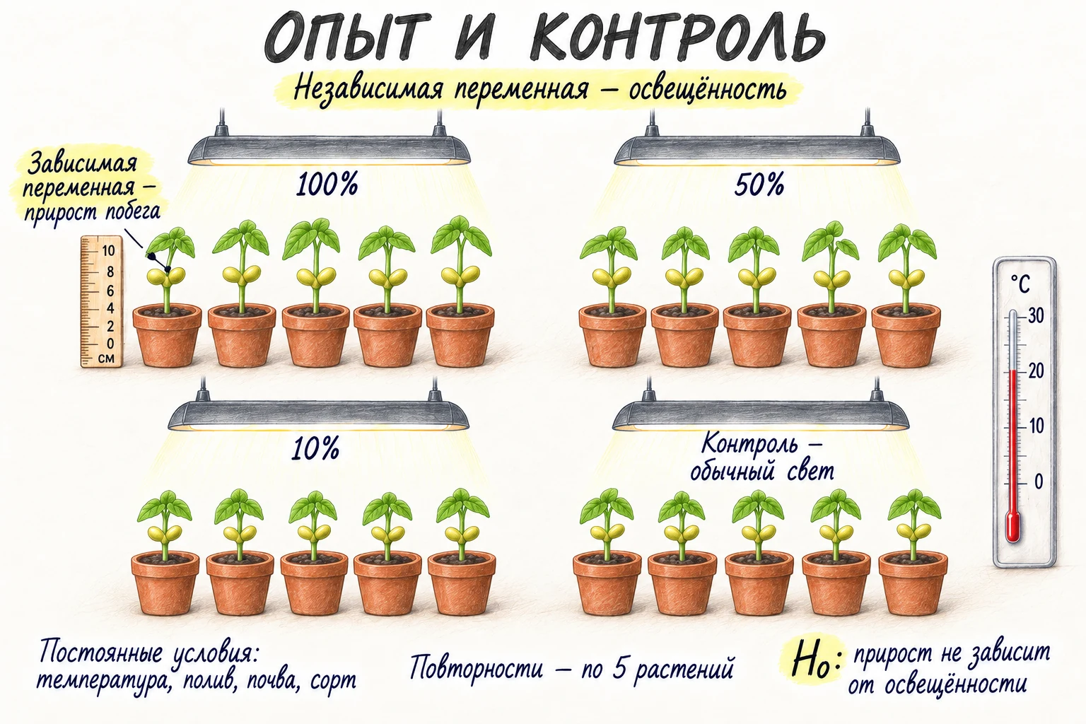Планирование эксперимента: опыт и контроль