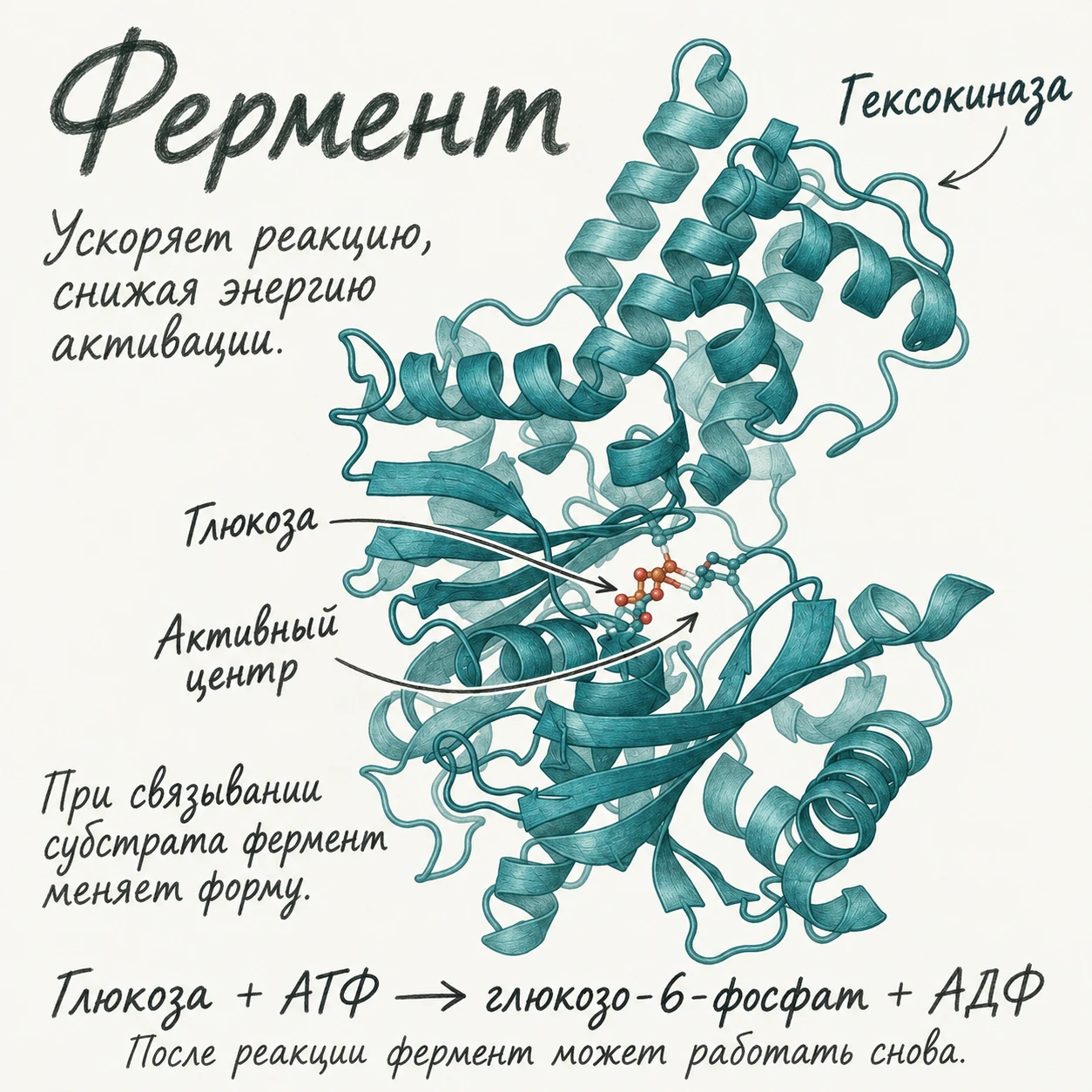 Фермент: активный центр и субстрат